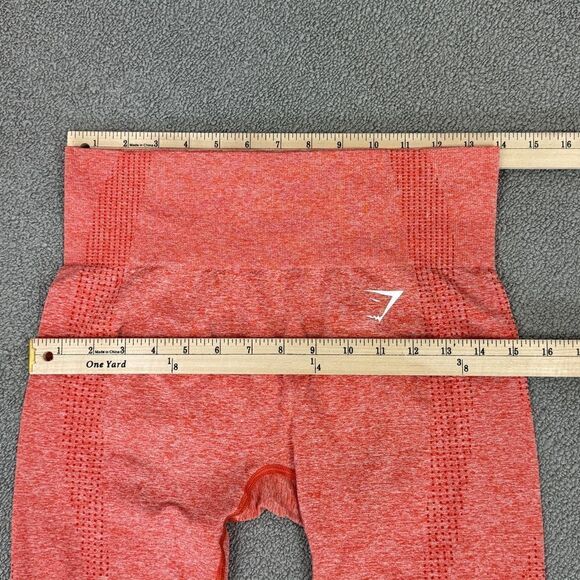 GymShark Vital 2.0 Seamless Leggings Chili Red Marled Medium - Picture 11 of 13